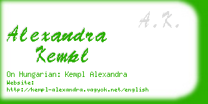 alexandra kempl business card